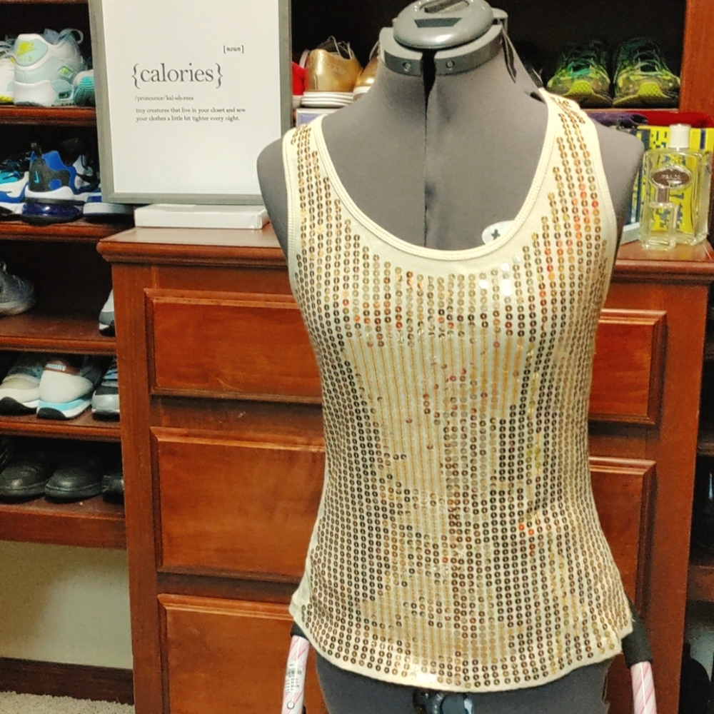 Gold tank top